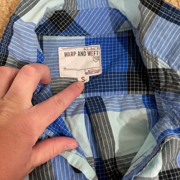 Warp and weft short sleeve button down. Size small - Picture 2 of 3